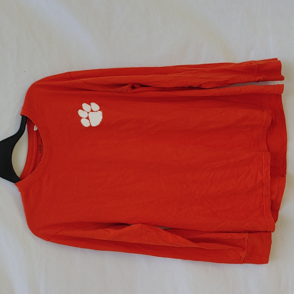 Clemson Tigers long sleeve t-shirt, paw, My Saturdays Are Booked on back, L